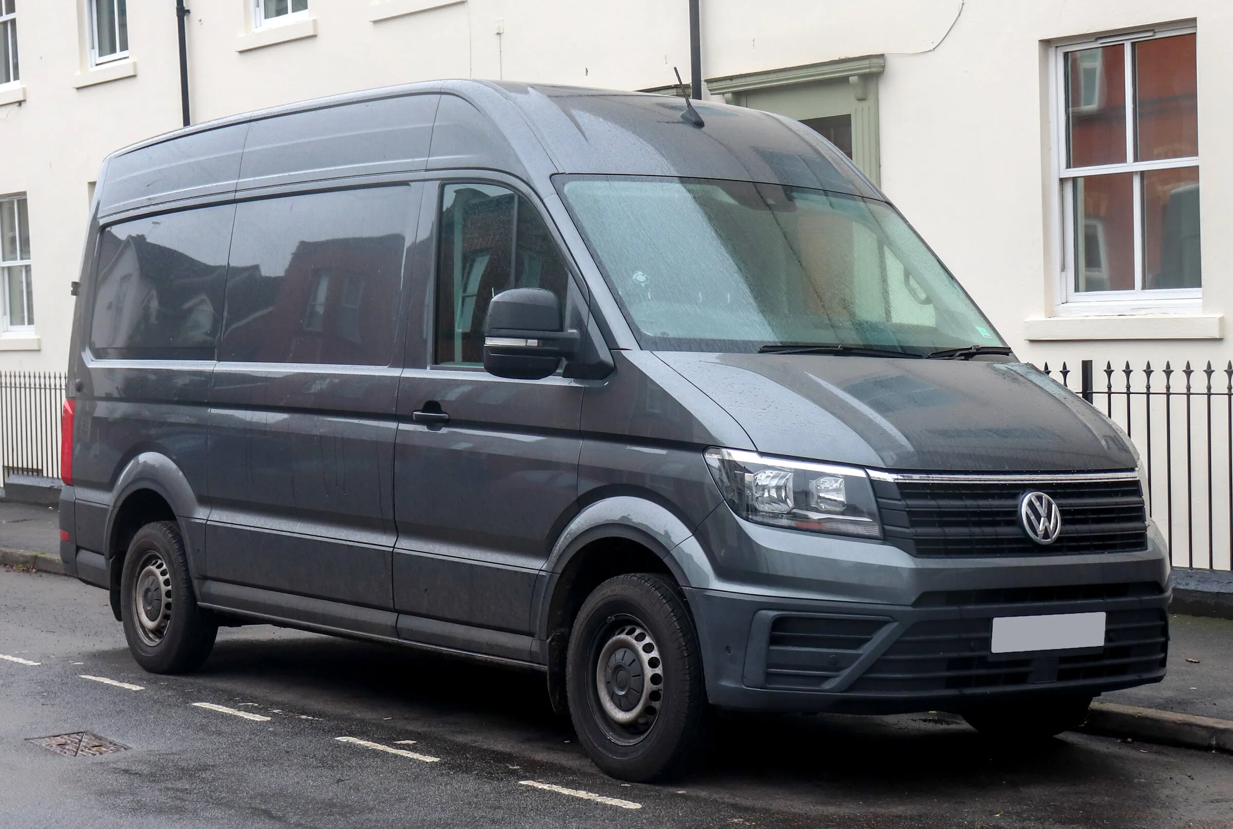 A large Volkswagen Crafter panel van